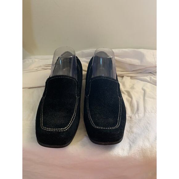 Aravon Shoes - Aravon Erica Black Suede Leather Loafers Womens Size 9 D Low Heel Comfort Shoes